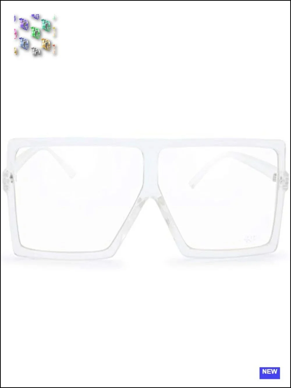 Oversized Flat Top Square Sunglasses UV400 Protection Men Women
